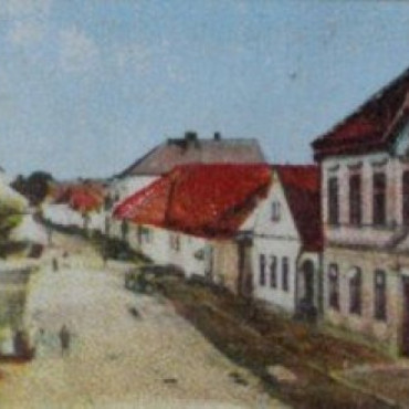 Pohled z okna Němečkova hostince rok 1915