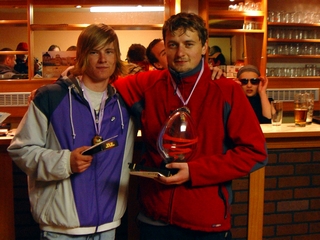 Vítězný tým: Pavel Bureš ml. (KLIP Litovel) a František Kaplánek (Hrode Krumsín)